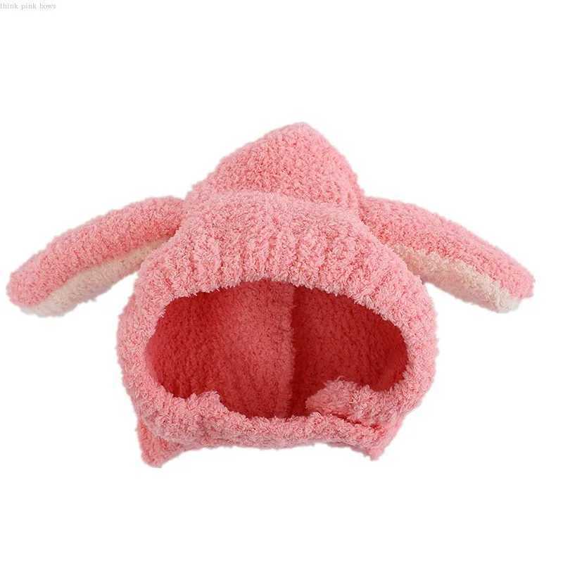Cute Baby Hat Autumn Winter Rabbit Ears Soft Plush Warm Ear Cap Kids Boys Girls Beanies Solid Color Earflap Hat BonnetXJ241213