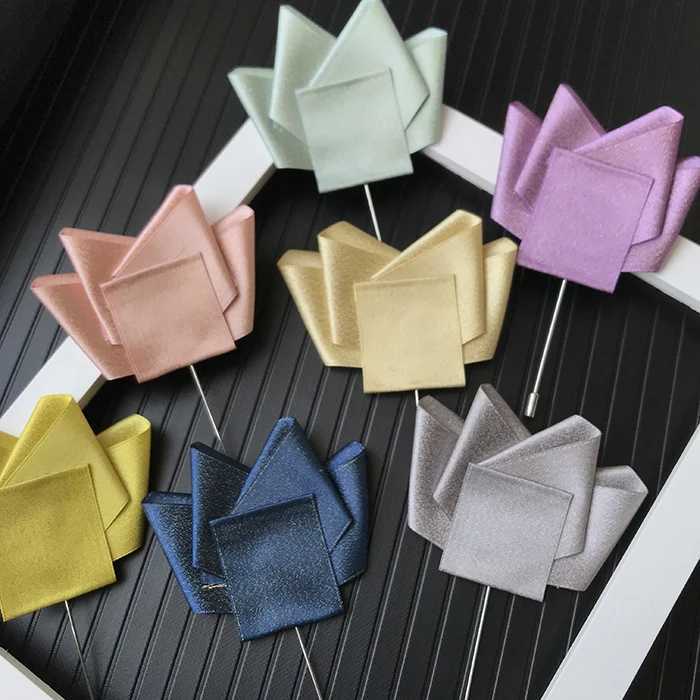 Fashion Set Pocket Square Mens Chest Towel Hanki Mens Solid Pre Folding Black Navy Blue Hanki Classic Set Mens Handle W241213