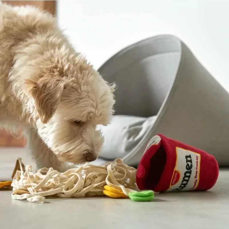 Dog snot toy puppy snot training toy pet dog sniffing puzzle toy interesting noodle shaped leaking food toy X241213