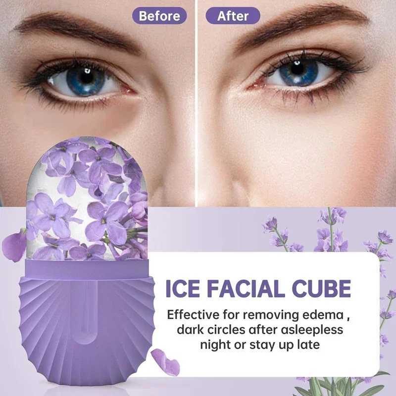 Ice surface roller ice cube beauty massage silicone ice mold for eye puffing ice surface roller shrinkage hole W241213