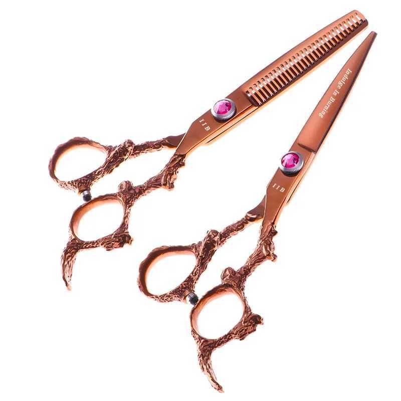 New Arrival Professional Stainless Steel Hair Scissors Salon Cutting/Thinning Hairdressing Shears Regular Flat Teeth Blade Styling Tools Z241213