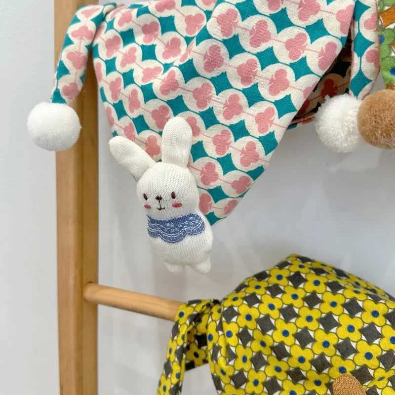 Scarves Wraps Newborn Baby Triangle Scarf Autumn Winter Toddler Shawl For Girls Boys Children Neckerchief Cute Cartoon Rabbit Kids Scarves H241213