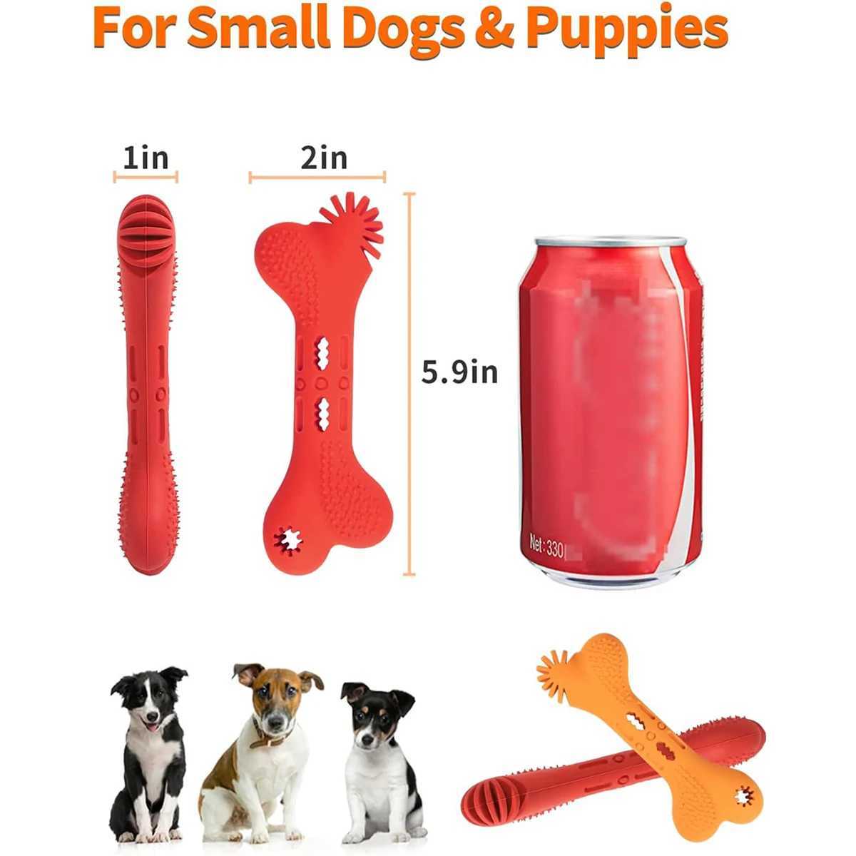 SCGK puppy toys chew toys interactive therapy distribution puzzle toys puppy hard rubber teeth puppy bones X241213