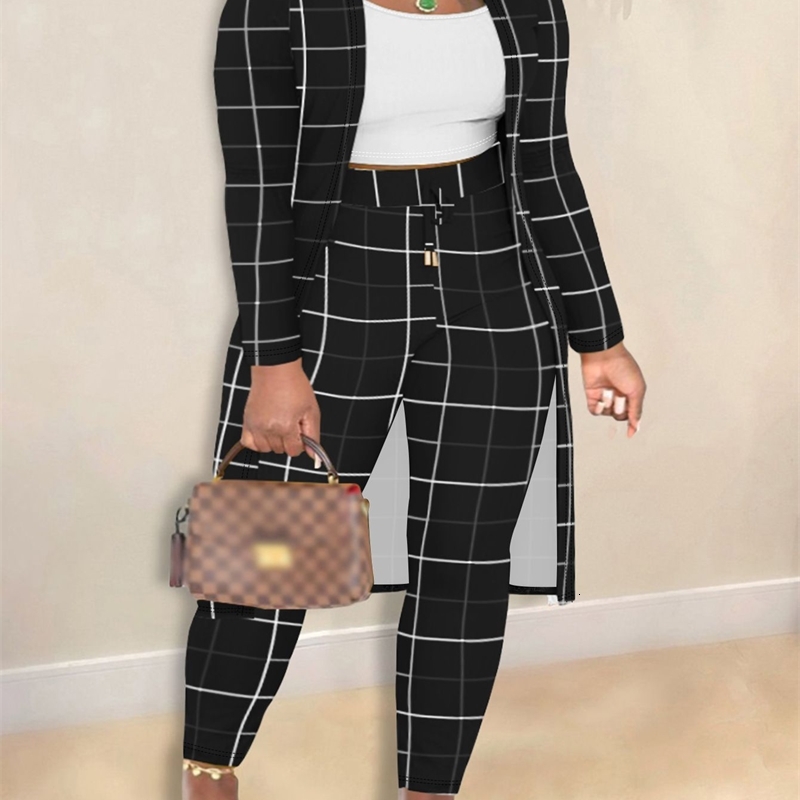 Plus Size 3XL Designer Womens Printed Three Piece Set Sports Tracksuits Vest Long Sleeve Jacket Coat And Sweatpants Jogging Suit 3Pcs Sets For Women O