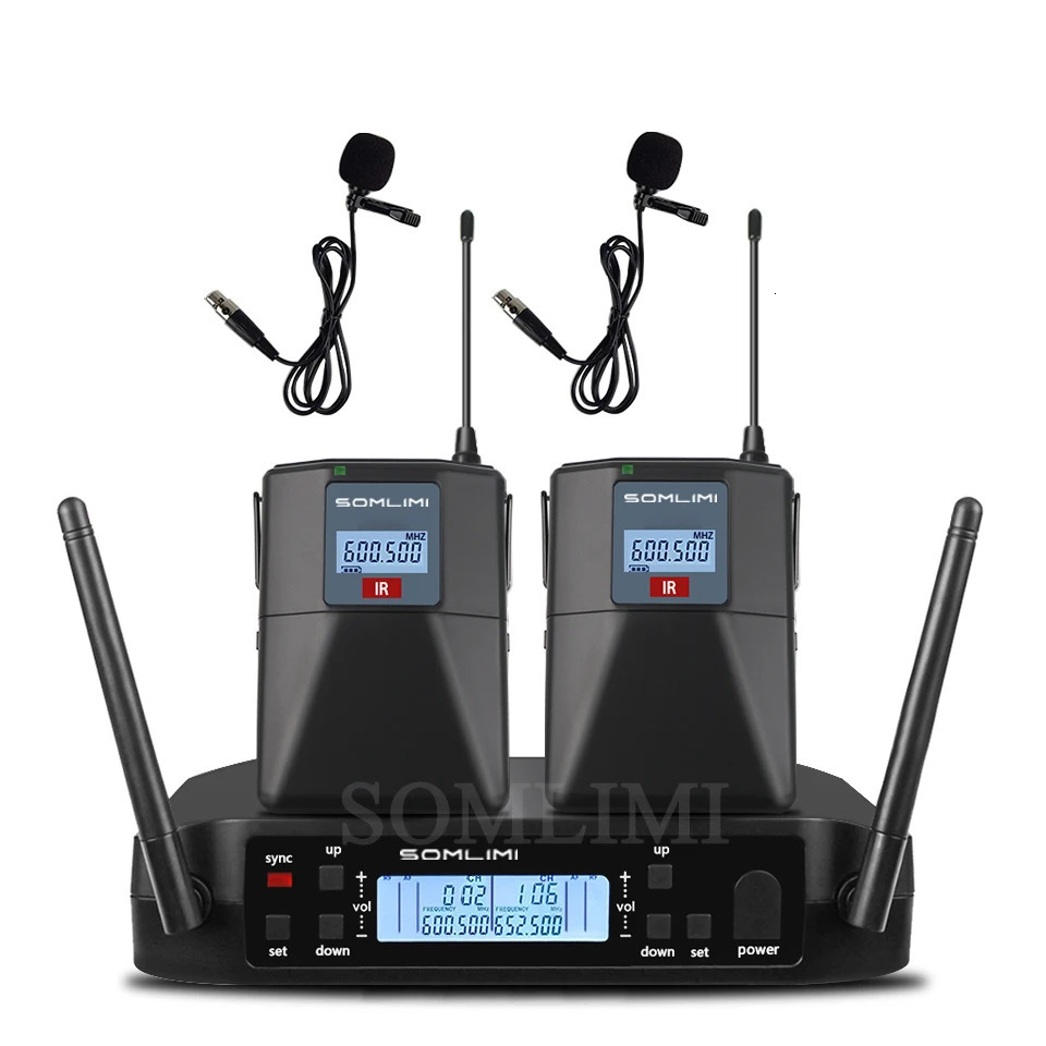 SOMLIMI GLD58 Wireless Microphone Professional UHF System Handheld Microphone Used for Stage Speeches Wedding Performances Bands Family Parties Church
