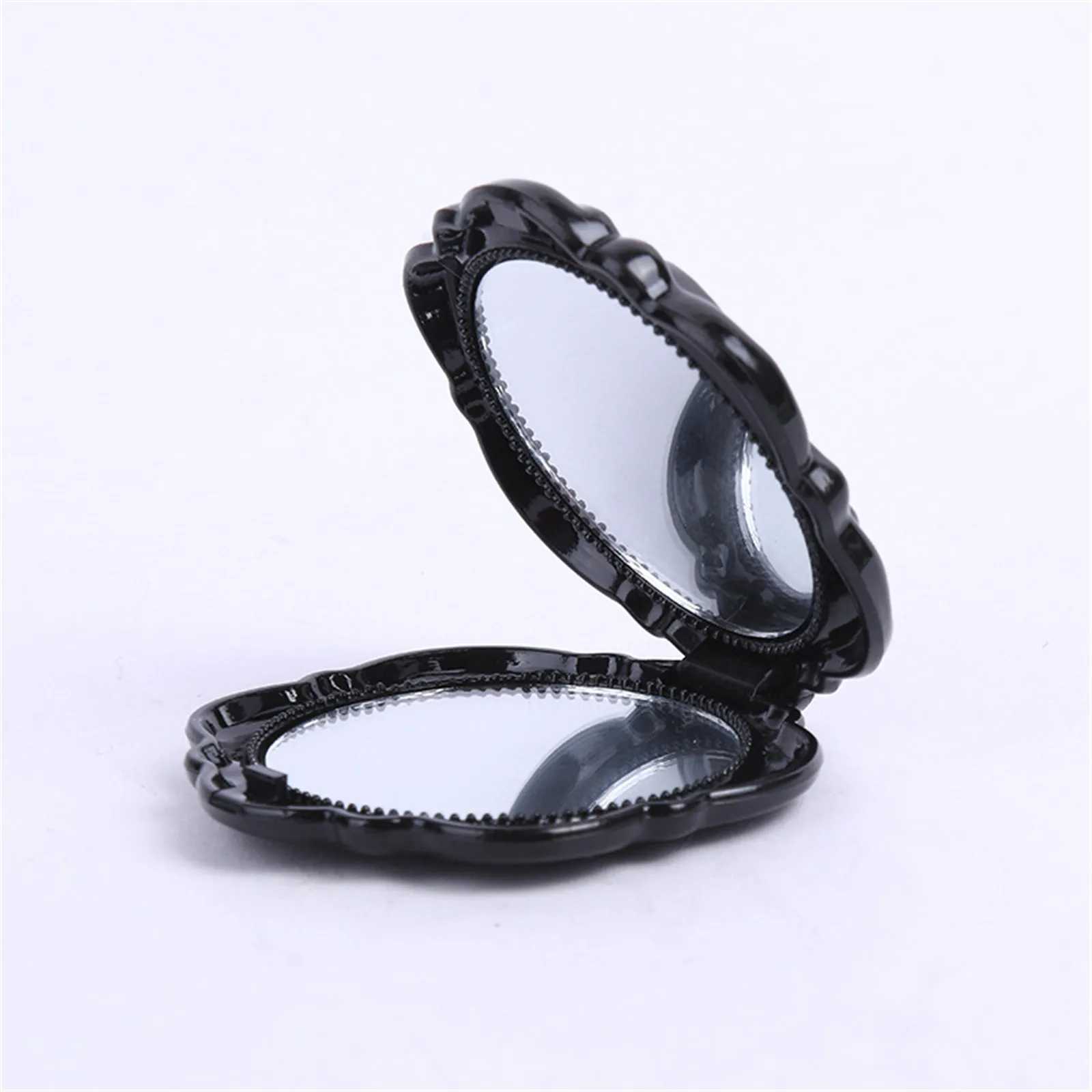 1pc Portable Mini Mirror Retro Rose Flower Small Pocket Makeup Mirror Double Sided Hand Mirrors Compact Cosmetic Beauty ToolXJ241213