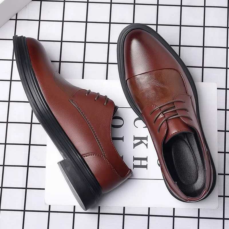 Top quality Brand High Quality New Style Free Delivery Designer Black Leather Men Wed Dress Shoe Lace Up Casual Business Oxfords Point Toe Office Form