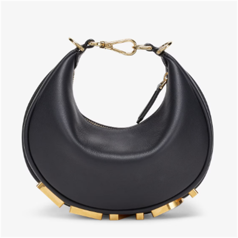 FF armpit mini half moon bag handbag Leather tote women men Designer purse Vintage loop crossbody Clutch cleo bags Evening crescent Shoulder bag688