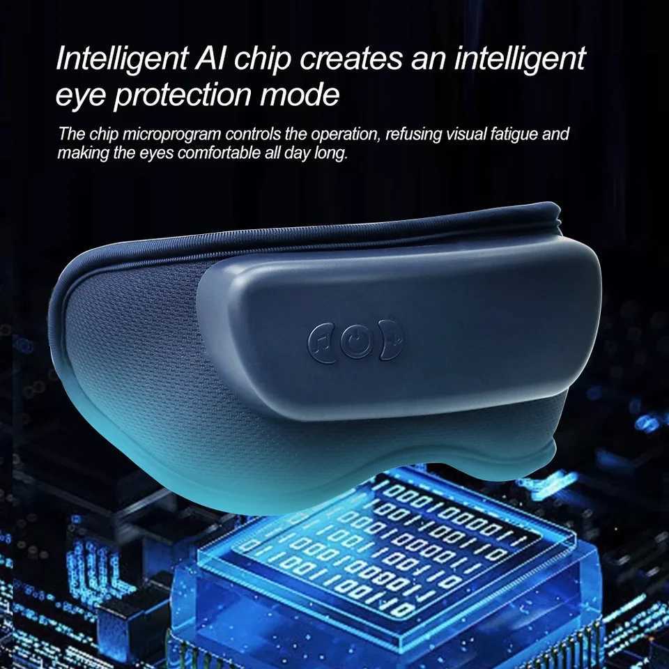 EMS intelligent airbag vibration Bluetooth music heating eye massager used to relieve eye fatigue and improve sleep eye care W241213