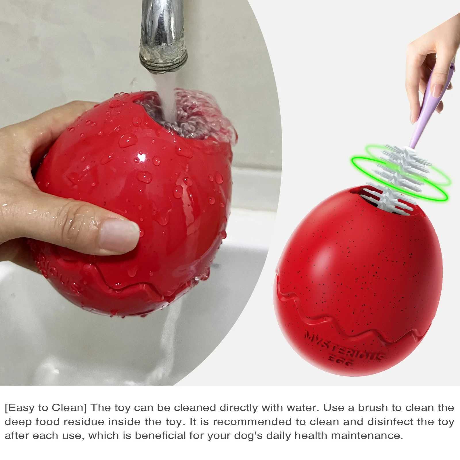 Dog slow feeder chew toy dinosaur egg shaped food dispenser pet relaxation puzzle cleaning teeth interactive training game accessories X241213