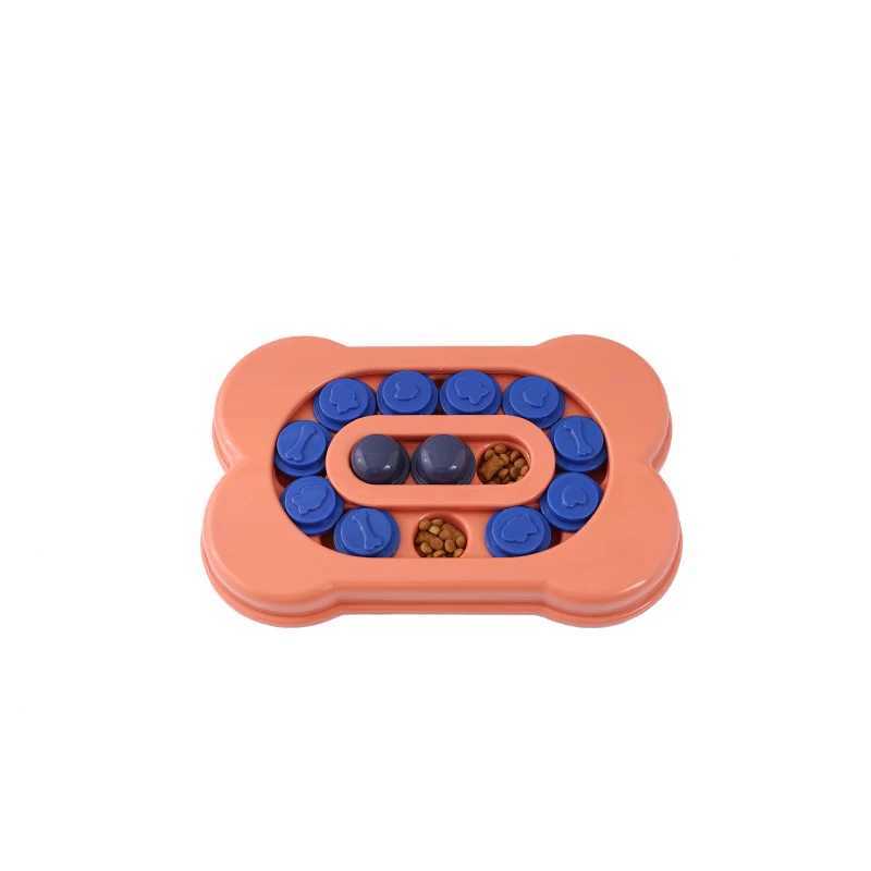 Dog puzzle toy slow feeding bowl fun interactive training to improve intelligence prevent obesity circular track design toy X241213