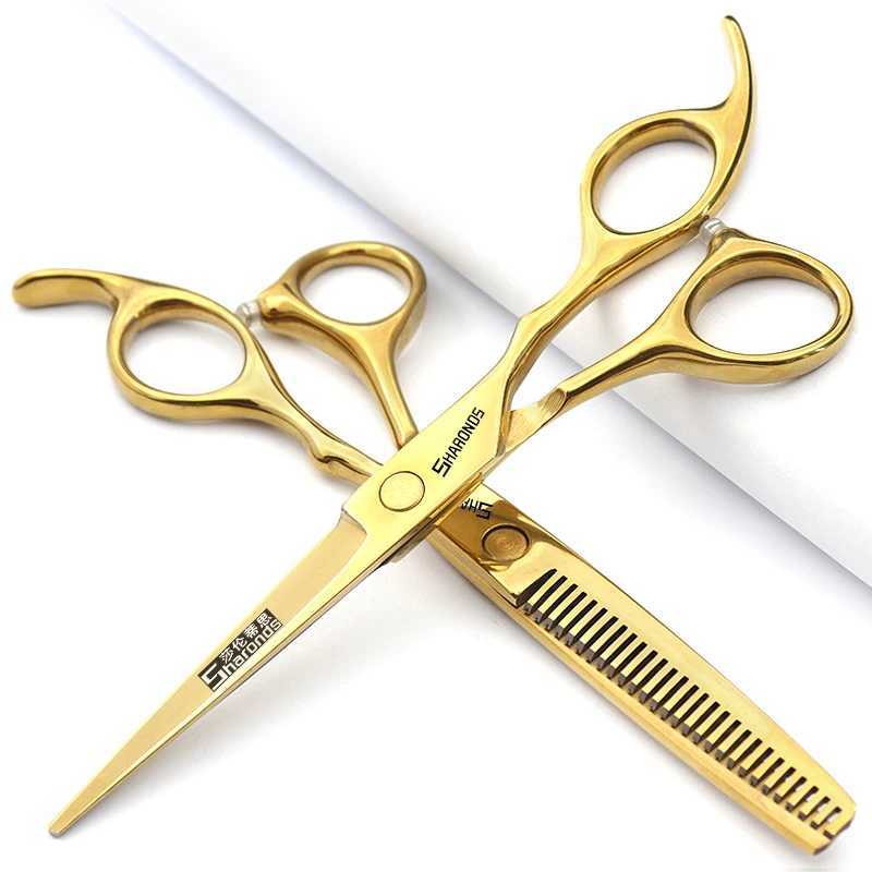New Arrival Barber Scissors Hairstylist Exclusive Hair Clippers 6 Inch German Steel Flat Shears Hairdressing Thinning Cutting Tools Z241213