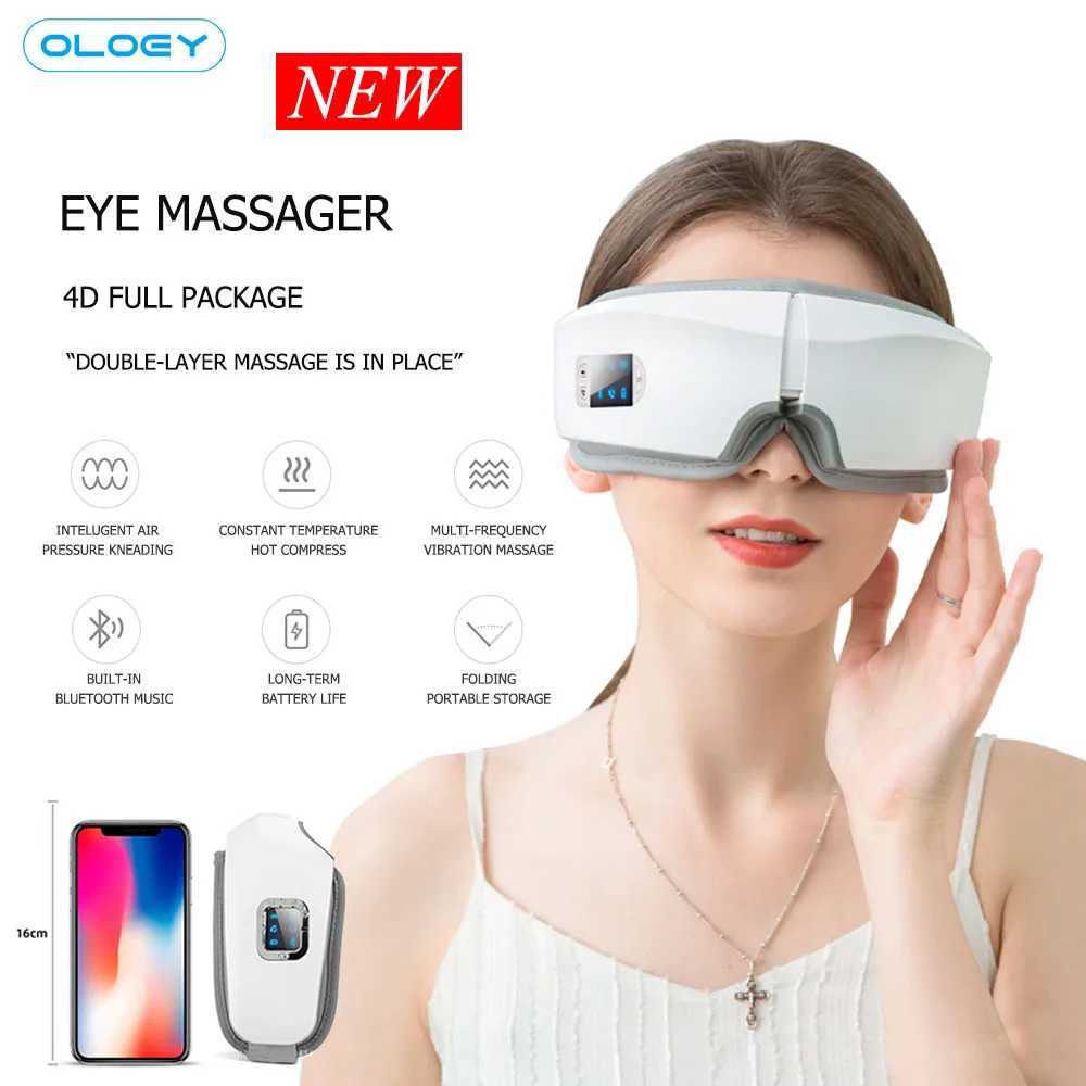 4D eye massager for relaxation intelligent airbag vibration eye care equipment hot compression Bluetooth eye massage Fatty dark circle W241213