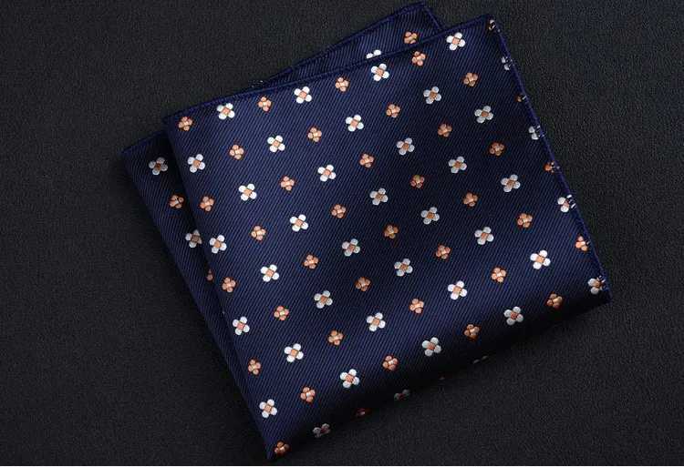 Retro Paisley Mens British Design Flower Printed Pocket Square Handle Chief Chest Towel Set Accessories W241213