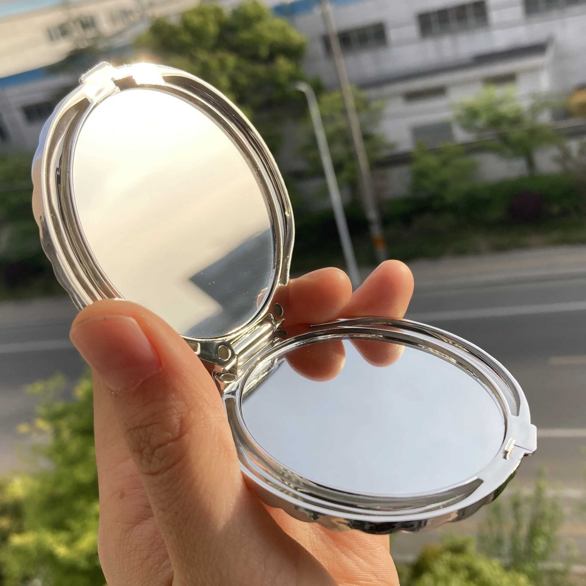 Shell Shape Double Sided Makeup Mirror 2 Pack Sliver Hand Mirror Buy 1 and Get 1 FreeXJ241213