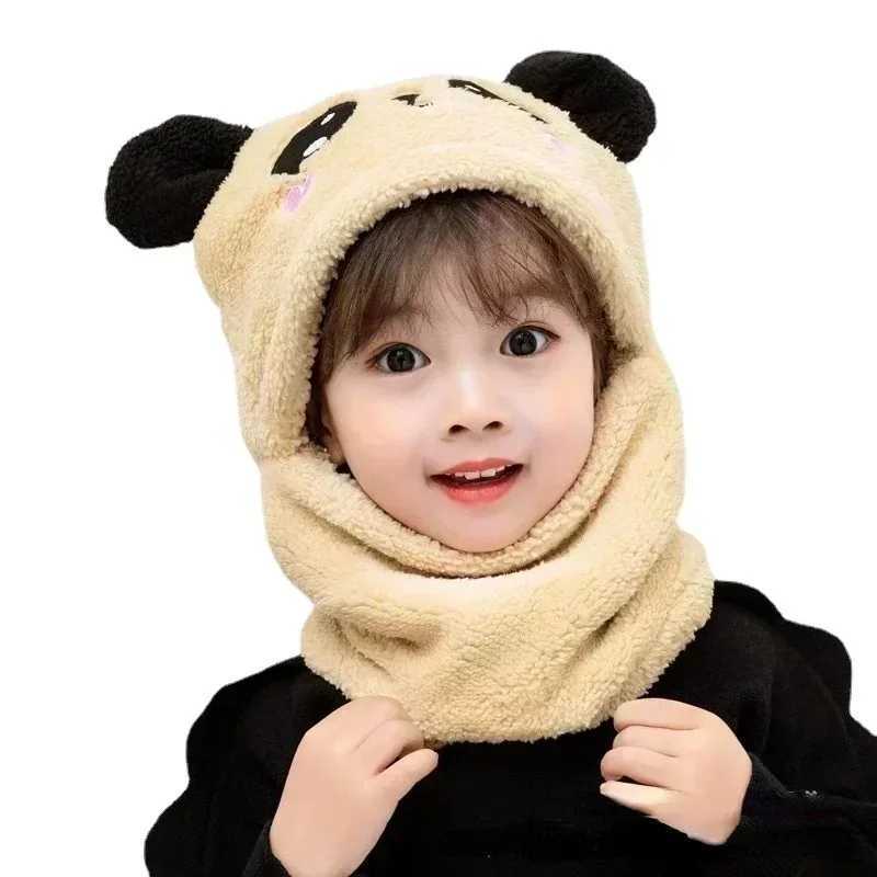 Hat for Girls Boys Scarf Thicken Cap Winter Hat for Kids Newborn Baby Stuff Children Hat Plus Fleece Kids Caps 1-18YearsXJ241213