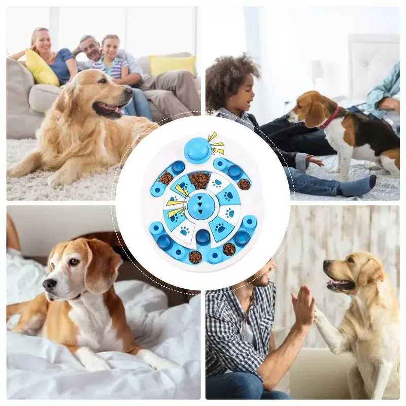 Puzzle slow feeder toy training dog feeding bowl interactive slow feeder psychological food dispenser rich anti slip puzzle toys X241213