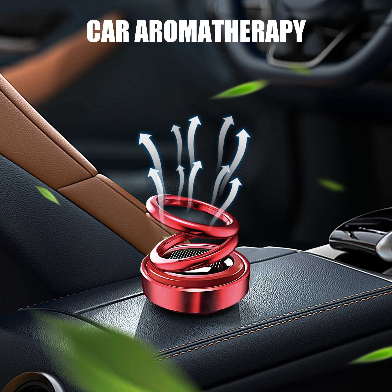 Car Aroma Auto Solar Energy Rotating Air er Double Ring Interior Decoration Accessories Diffuser For Car And HomeXJ241213