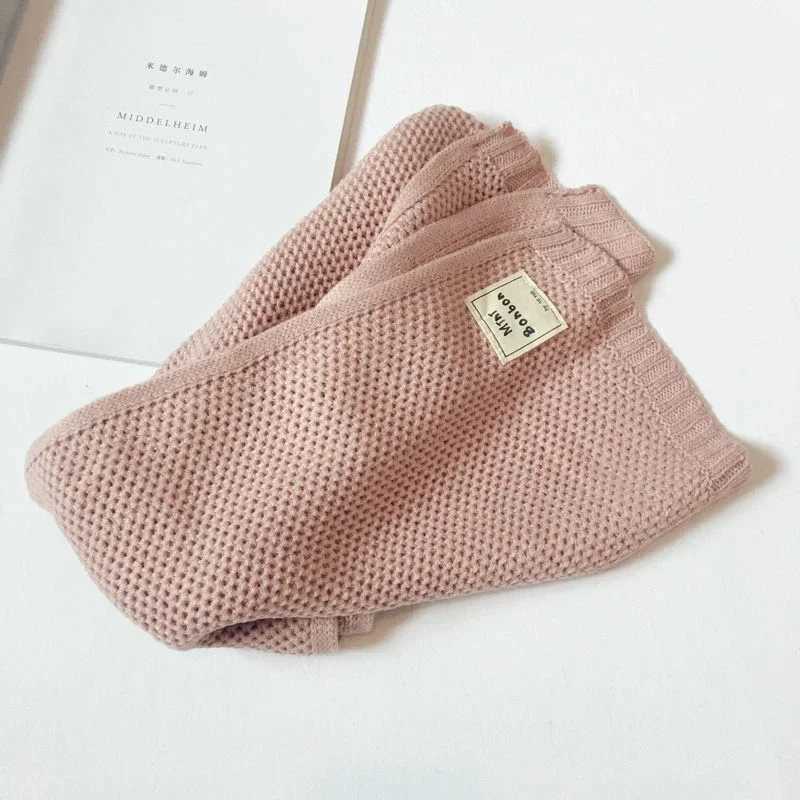 Scarves Wraps Kids Scarf Autumn Winter Fashion Childrens Knitting Baby Bib Wool Knitting Winter Versatile Female Warm Girl Boy H241213