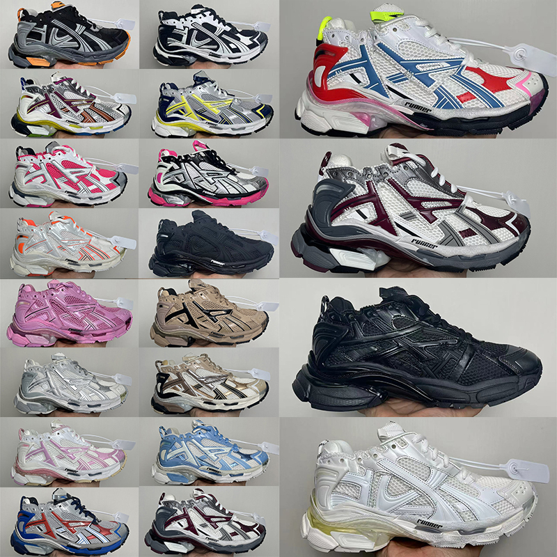 With Box Designer Shoes Black White Pink Blue Grey Runner 7 Casual Shoe US 11 Eur 36-45 Sneaker Hottest Tracks 7 .0 Fashion Outdoor Mens Womens Sports Training