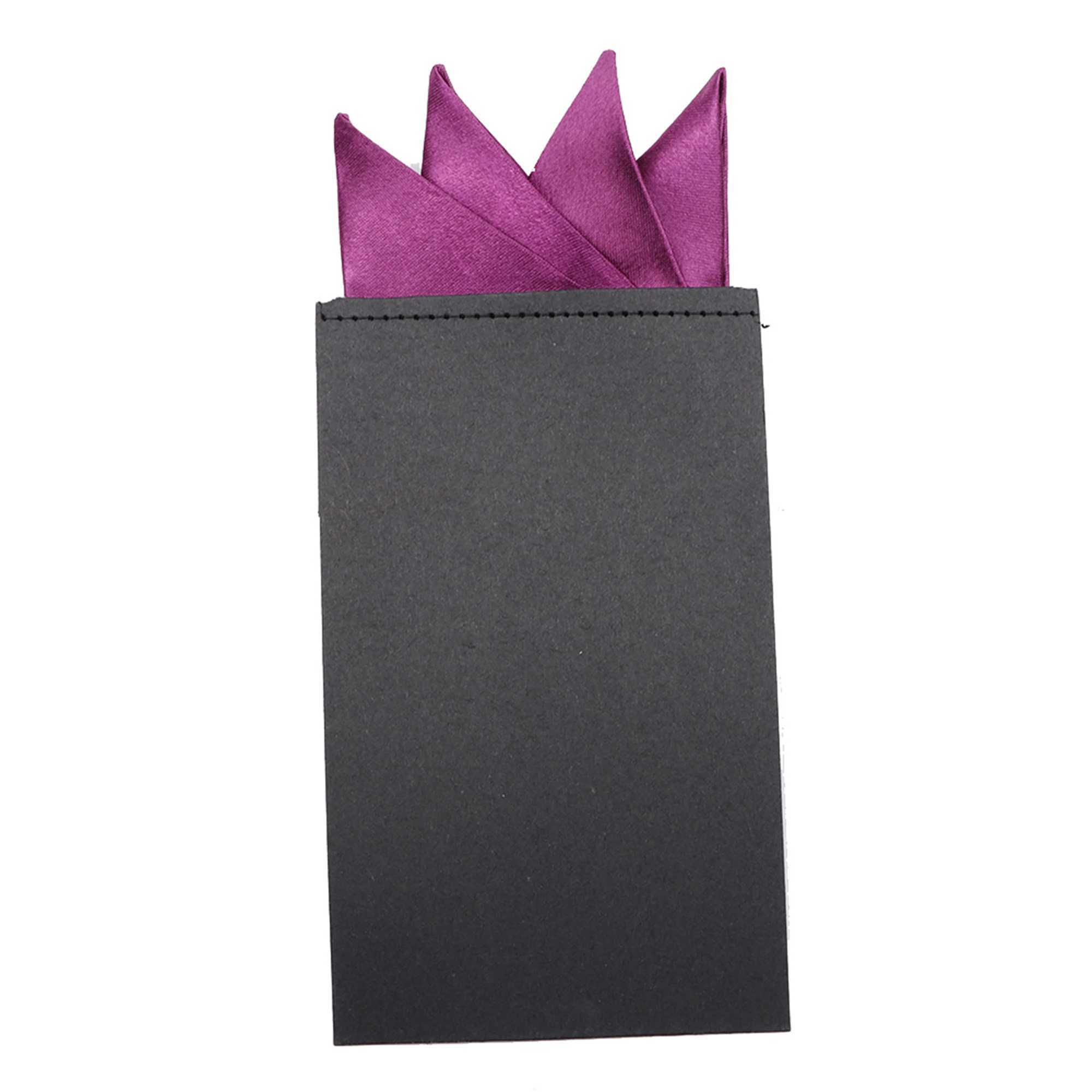 Mens pre folded pocket square candy color silk handle formal wedding party business chest towel Hanki black and white red W241213