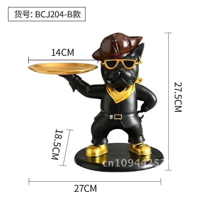 Bldog Figurines Cool Dog Sculpture Life Research Ro Bed Decoration He Interior Decoration Accessories Y241212