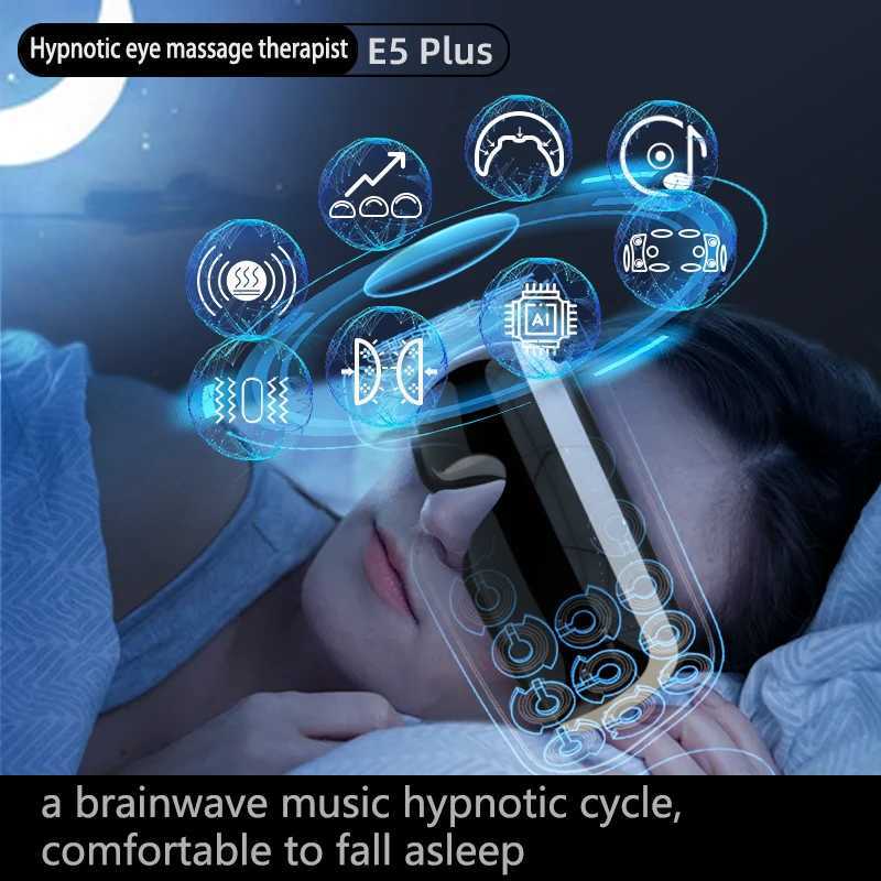 4D music electric eye massager hot compressed air bag pressure vibration massage eye care instrument relieves fatigue improves sleep W241213