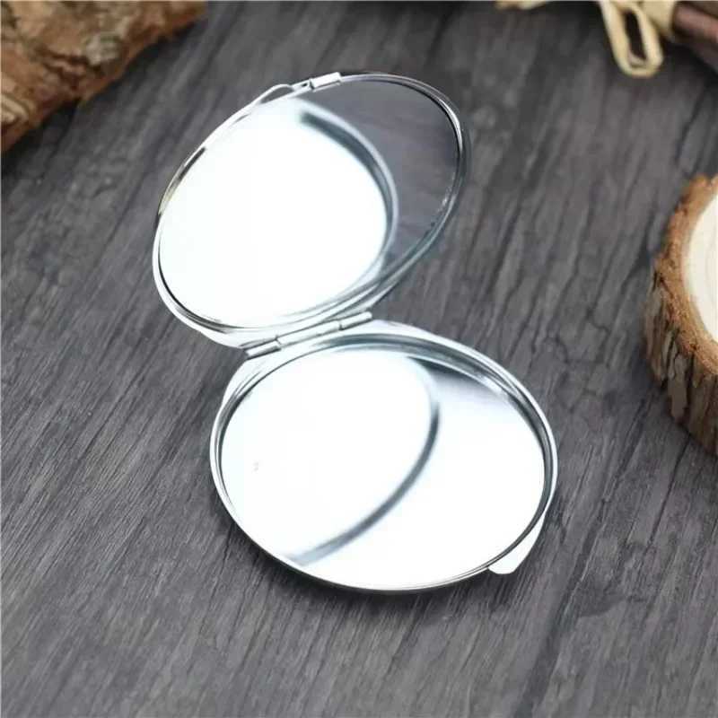 Mini Makeup Mirror Portable Pocket Round Square Heart Makeup Mirror Double-Sided Folding Cosmetic Mirror Female GiftsXJ241213