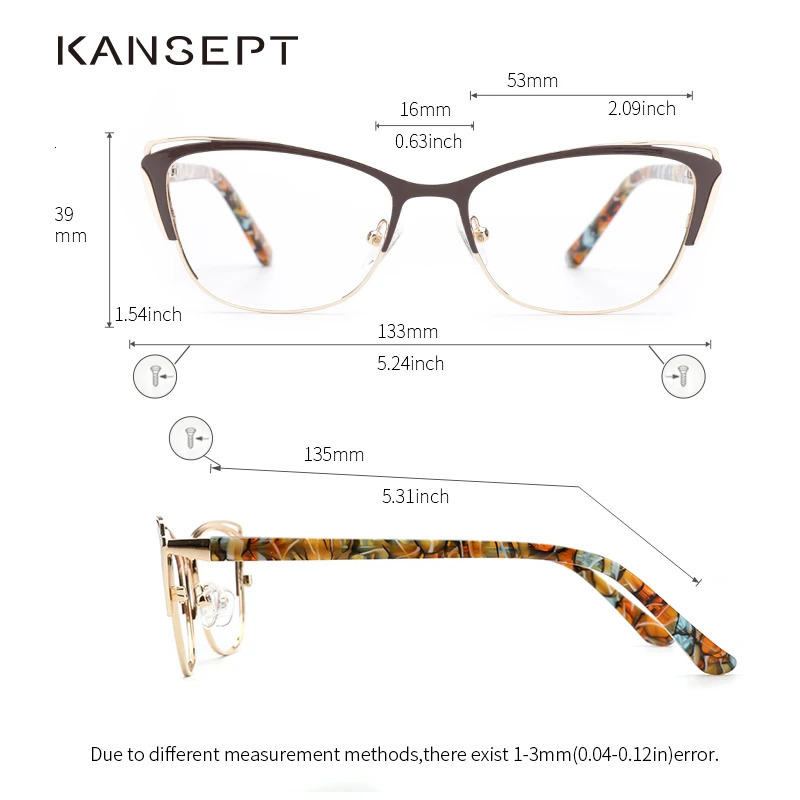 Metal Women Fashion Cat Eye Frame Optical Glasses Frames Retro Eyeglasses Transparent Computer For 241213