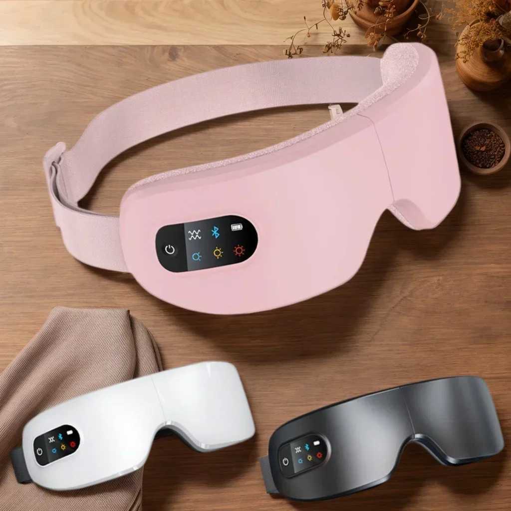 Eye Massager with Heat Vibration Bluetooth Music Smart Massage Eye Mask for Eyes Relax Reduce Eye Strain Improve Sleep W241213