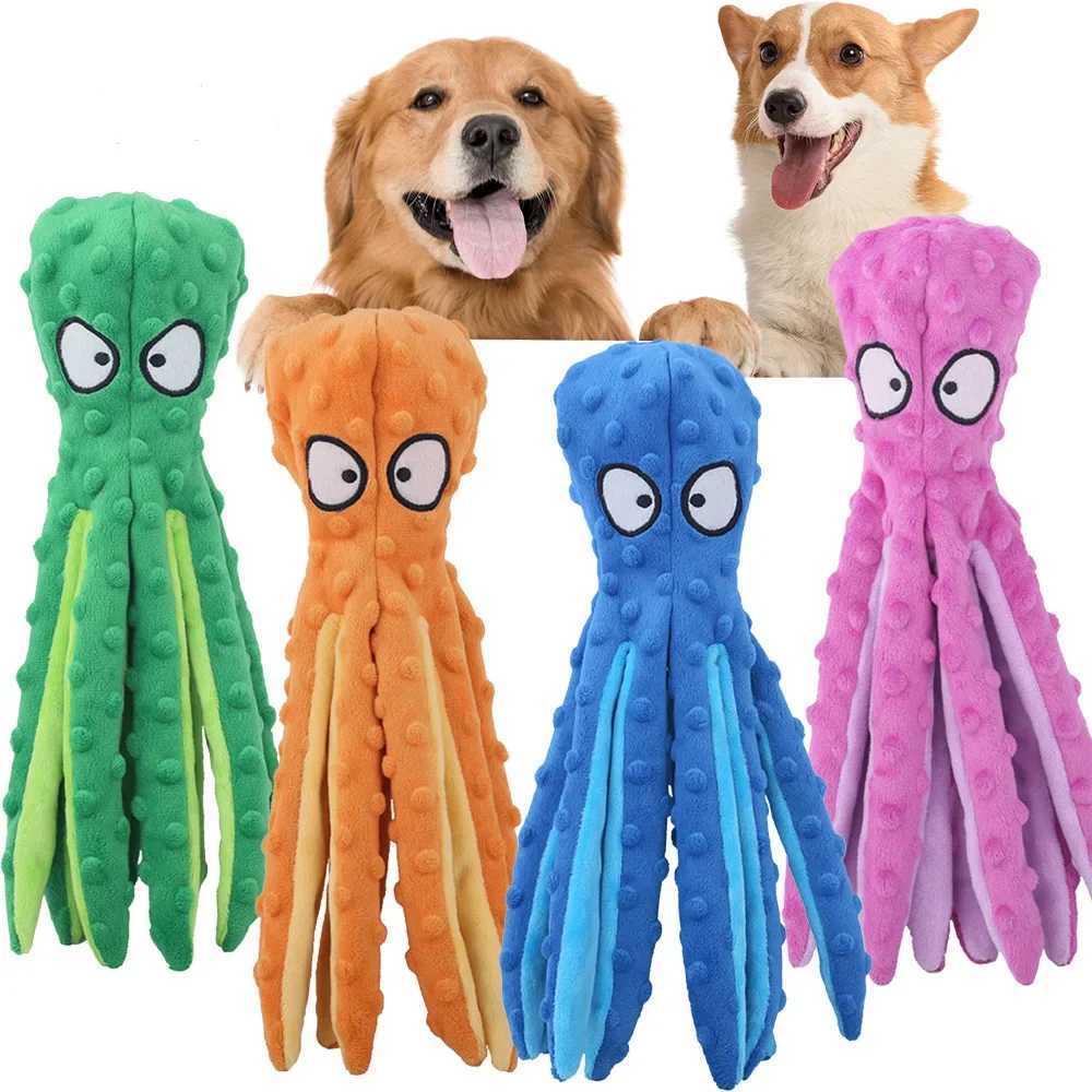 Pet plush toys cat sounds octopus shells puzzle toys bite resistant interactive pet dogs teeth cleaning chewing toys pet supplies X241213