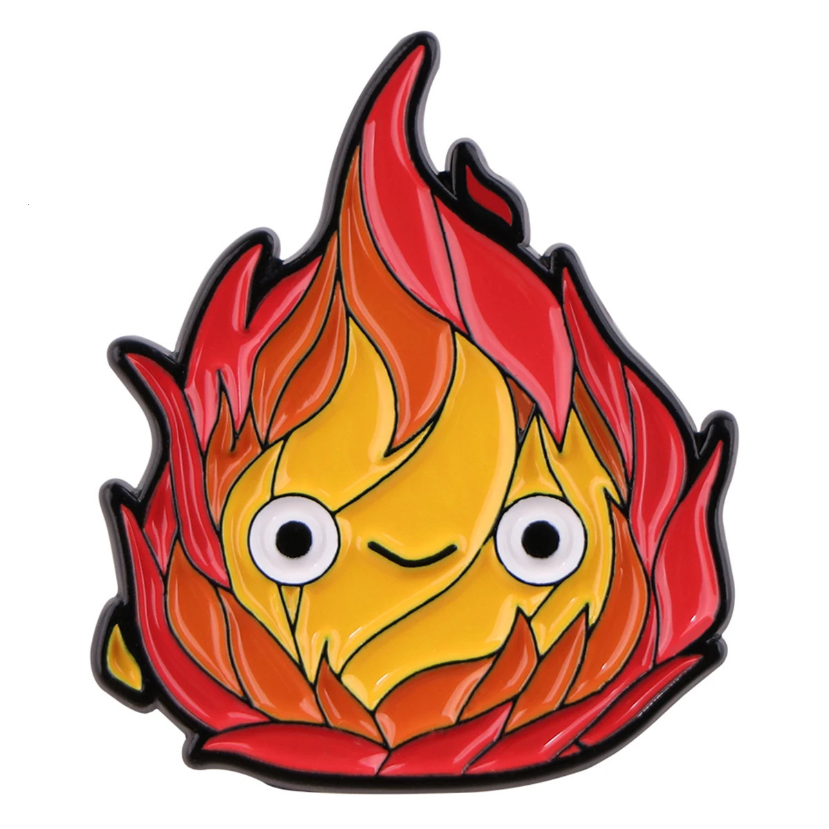 Cute fire anime enamel pin cartoon brooch womens lapel back bag badge clothing decoration gift 241210