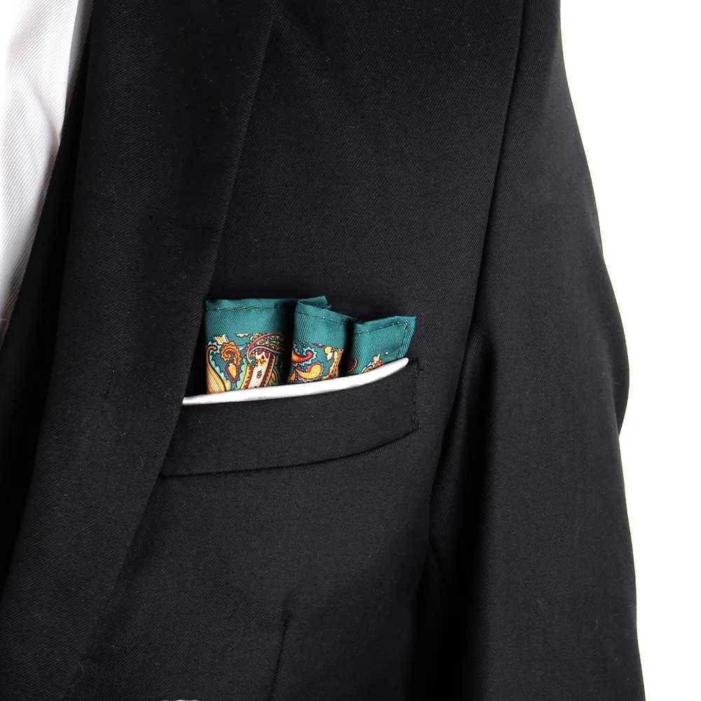 New printed pocket square floral chest towel Paisley set handle Chief Gentleman Hanky mens handle Chief pocket towel gift W241213