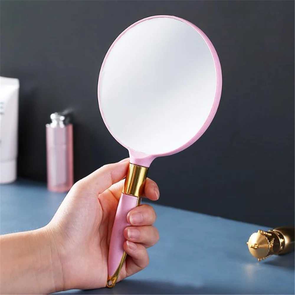 Vintage Handheld Makeup Mirror Vanity Hand SPA Salon With Handle Cosmetic Compact for WomenXJ241213