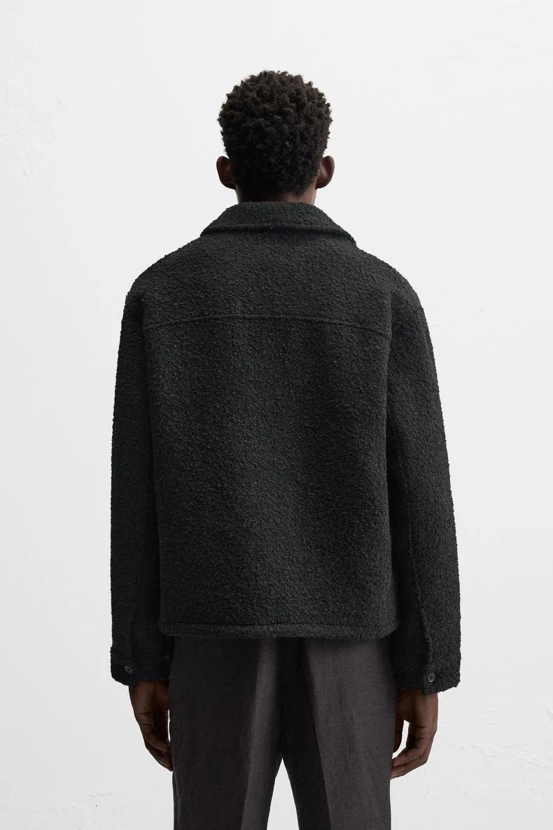 8281295 mens 53% wool autumn woolen lapel longsleeved jacket 241213