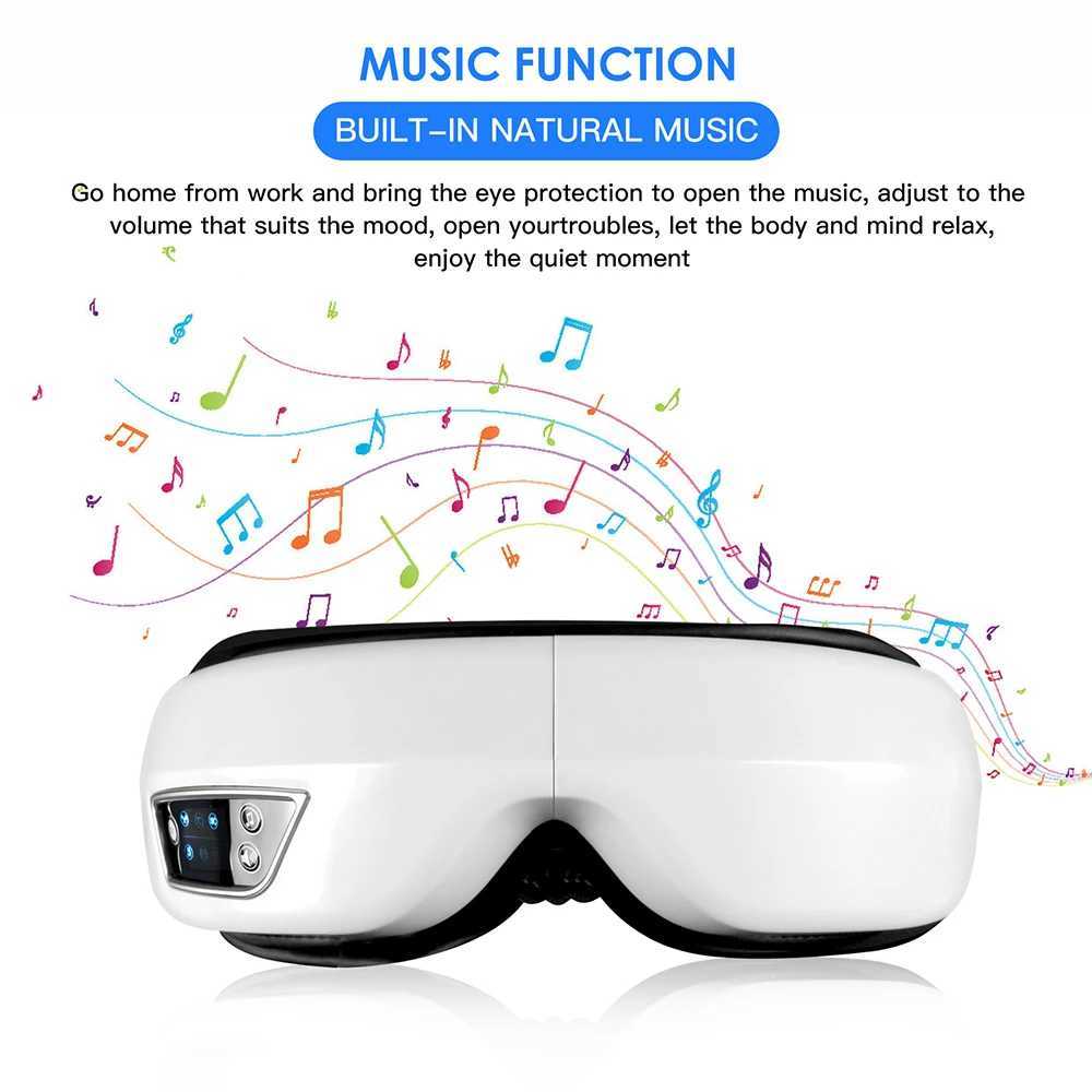 Eye Massager 6D Intelligent Airbag Vibration Eye Care Music Eye Mask Thermal Compression Wireless Massager W241213