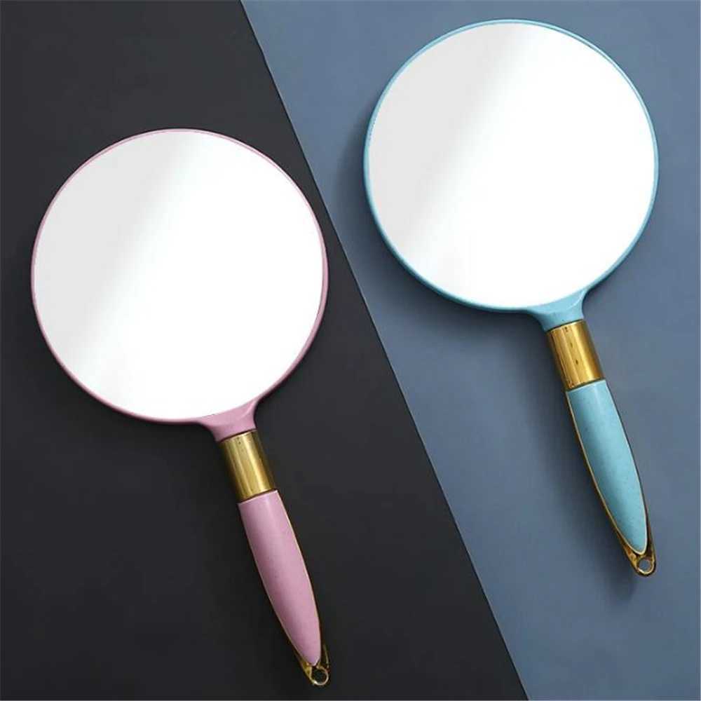 Vintage Handheld Makeup Mirror Vanity Hand SPA Salon With Handle Cosmetic Compact for WomenXJ241213
