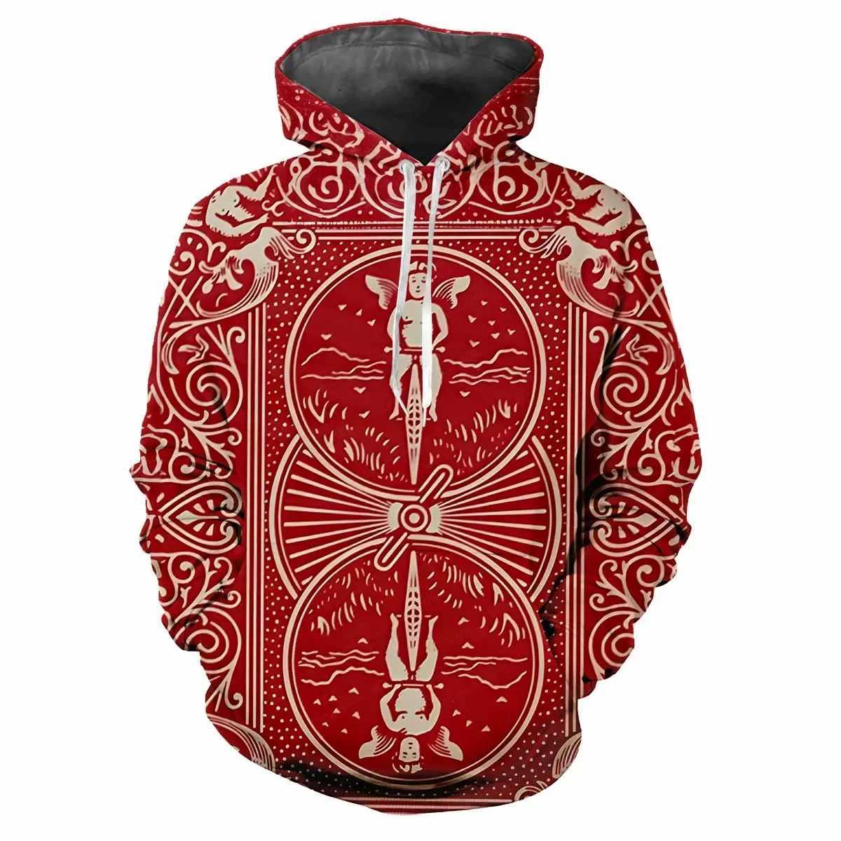 Spring Fall Hip Hop Hoodie Men 3D printed Fashion personality Street trend Fun loose comfortable jumper casual W241213