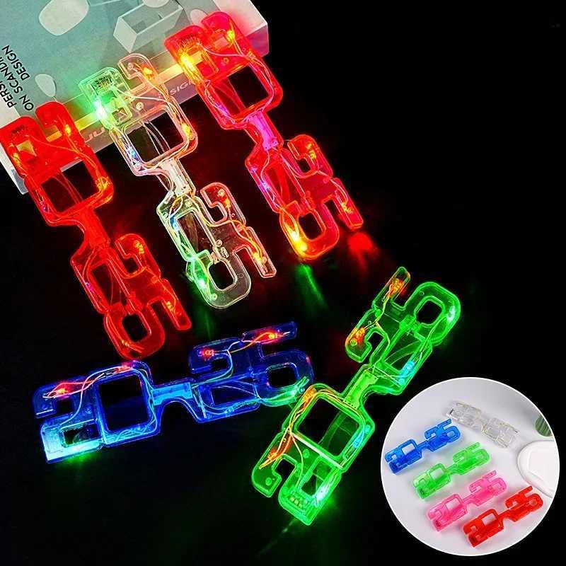 Sunglasses 1-20pcs LED 2025 Glasses Light Up Sunglass for Kids Adult Birthday Neon Wedding Thanksgivings Xmas New Year Glow Party Supplies H241213