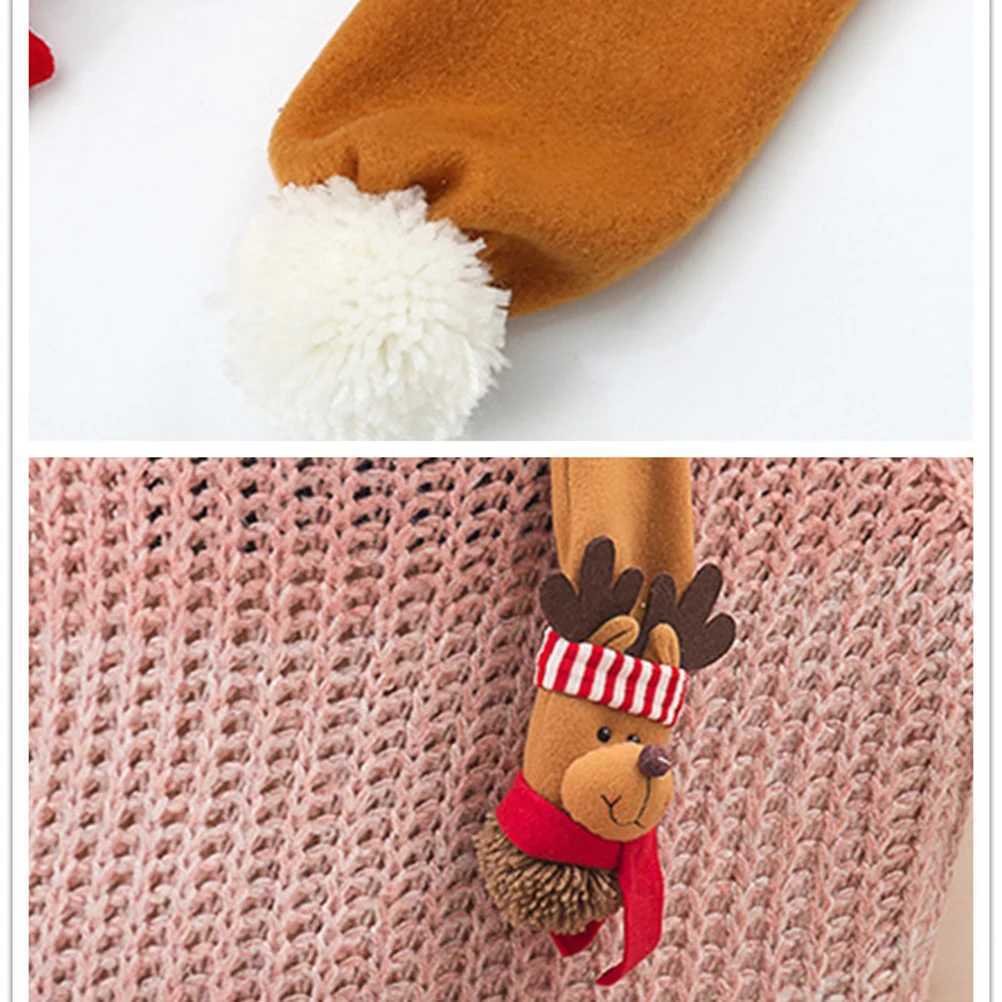 Scarves Wraps 1Pc Christmas Scarf with Cartoon Santa Claus Scarf Snowman Scarf Elk Scarf Winter Christmas Scarves Christmas Gift 2024 New H241213