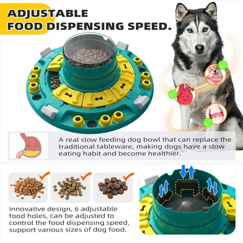 4-in-1 dog puzzle toy self play slow food dispenser food/therapy feeding dispenser dog toy dog feeder X2412131