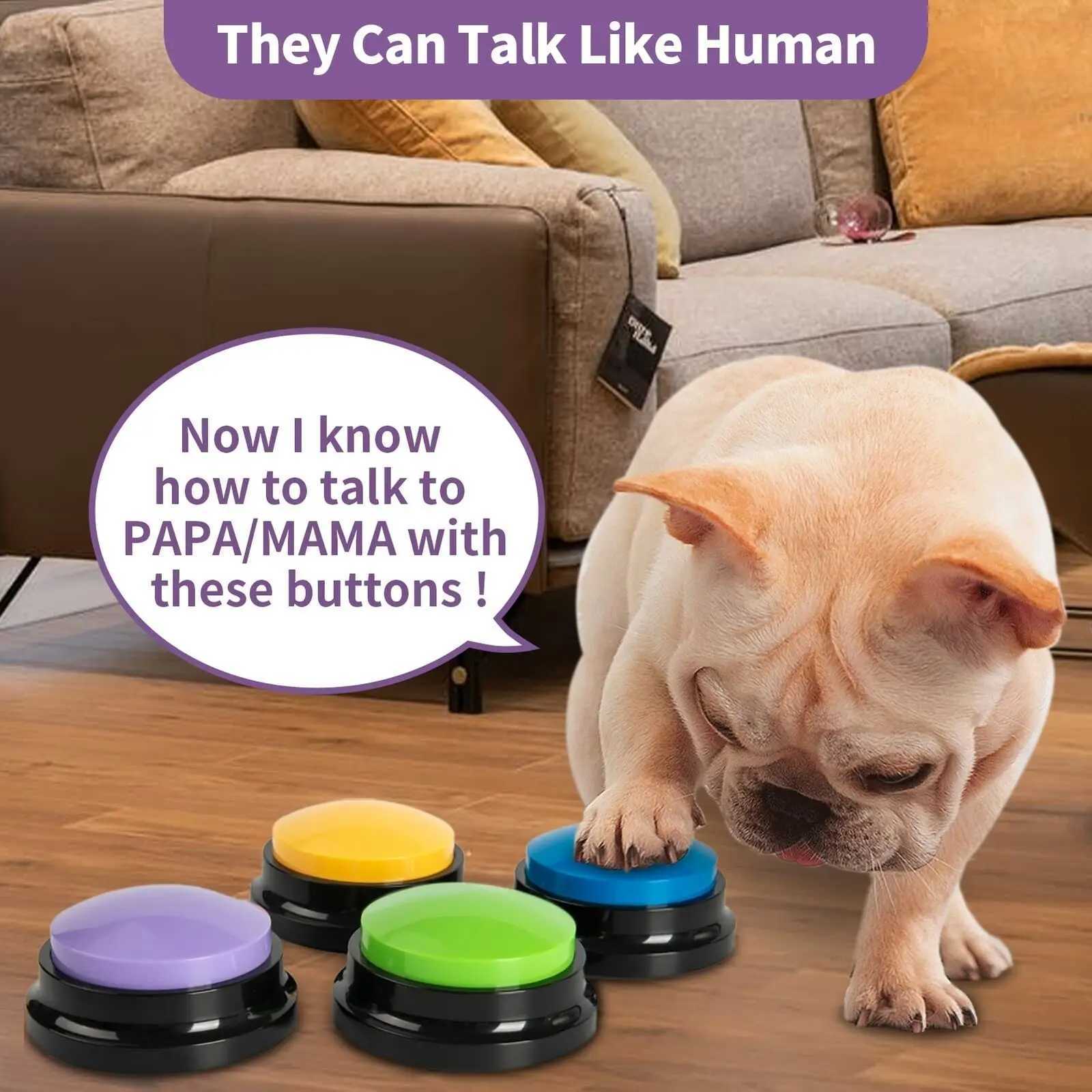 Pet Communication Button Dog Sound Box Training Talking Toy Recording Speaker Squeezing Voice Training and Behavioral Assistance X241213