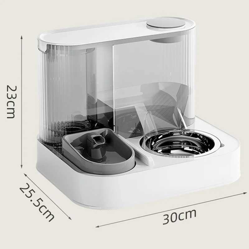 Cat Feeders 2 in 1 Pet Cat Feeder Automatic Pet Water Dispenser Large Capacity Cat Drinker Bowl Pet Food Storage Container Cat Accessories z241213