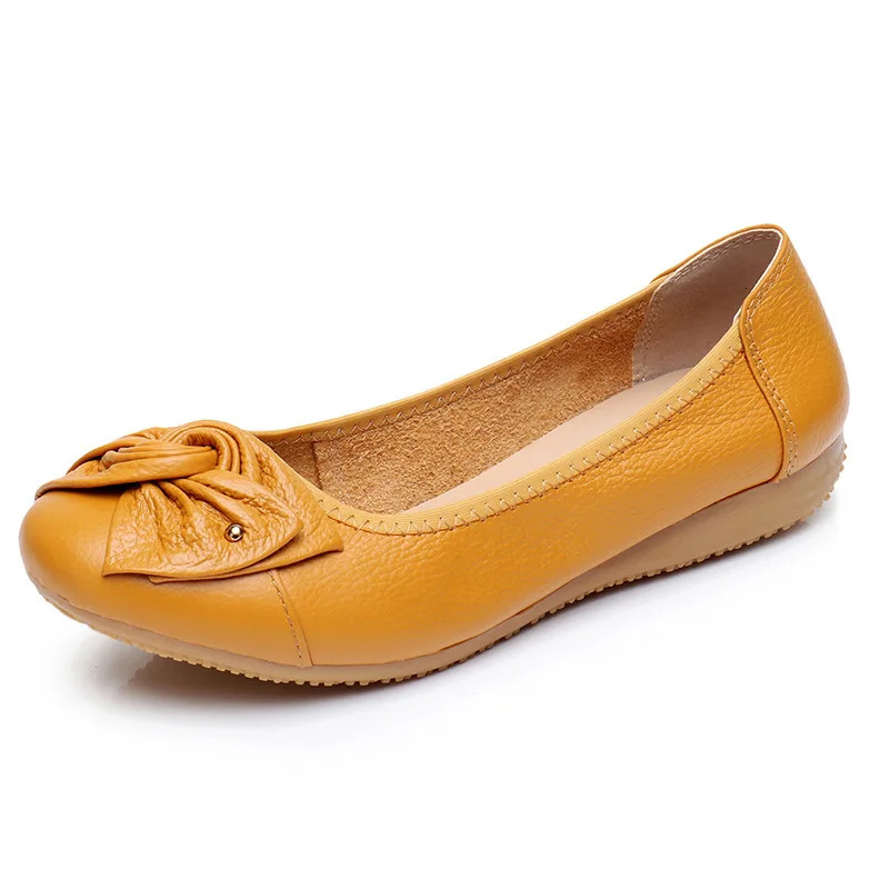 WOIZGIC Womens Flat Shoes with a round toe leather slider for summer size 35-43 ZBM-1108 241213
