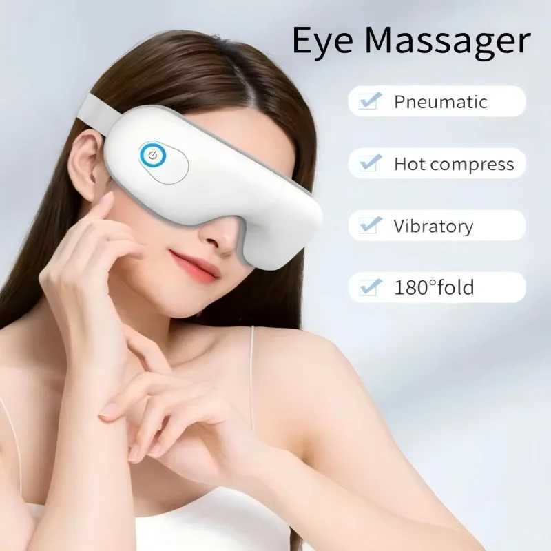 Heated eye massager for migraines eye care device with Bluetooth airbag for relieving eye fatigue and improving sleep W241213