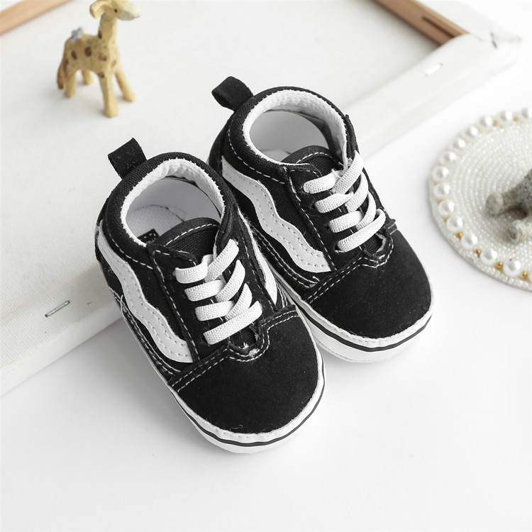 Little Kids Canvas Sneakers Baby Boys Girls Shoes Cutefeet First Walkers Infant Toddler Anti-Slip Soft Sole Classical Newborn Baby Shoes 0-18 Month