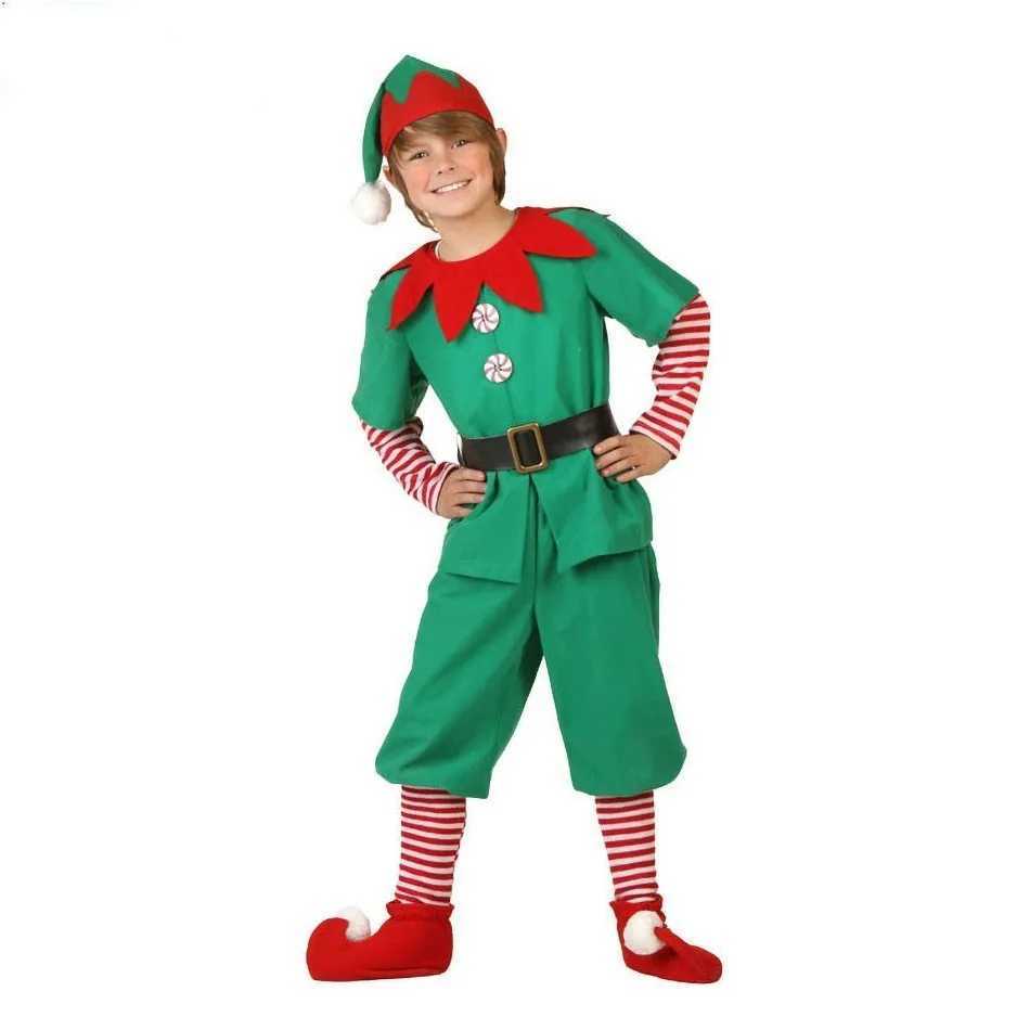 2024 Christmas Clothing Set Boy Girl Family Matching Outfit Kid Adult Santa Claus Cosplay Costume Hat Socks Pants Elf Clothes W241213