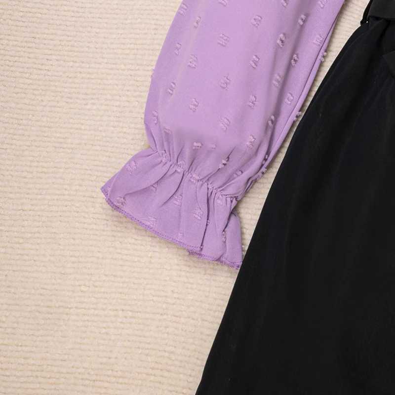 Girls Spring Autumn Suit Solid Color Long Sleeve Lace Hollowed Out Pleated Top And Belt Button Decorated Short Skirt Casual Set W241213