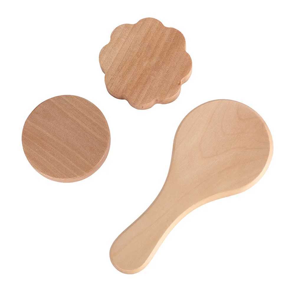 Wooden Hand Mirror Vintage Portable Round Cosmetic Mirror Compact Makeup Vanity Hand Held Mirror Women Travel MirrorsXJ241213