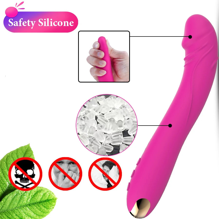 Soft Silicone Dildo Vibrator for Women 10 Vibration Massager G Spot Stimuliaton Sex Toys Female Masturabtion 241213